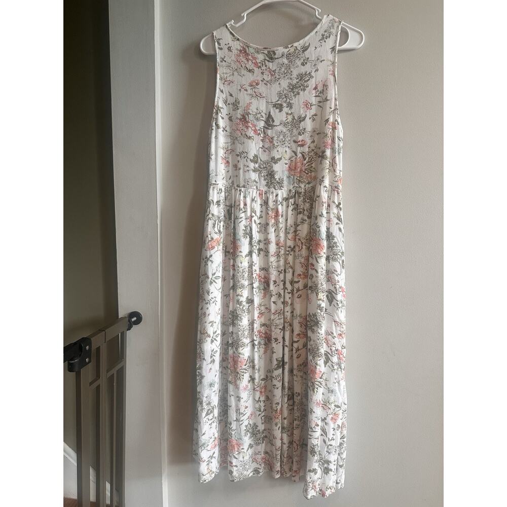 Frye Sleeveless Tank Midi Dress Size Medium Button Front Coastal Casual - Picture 7 of 13